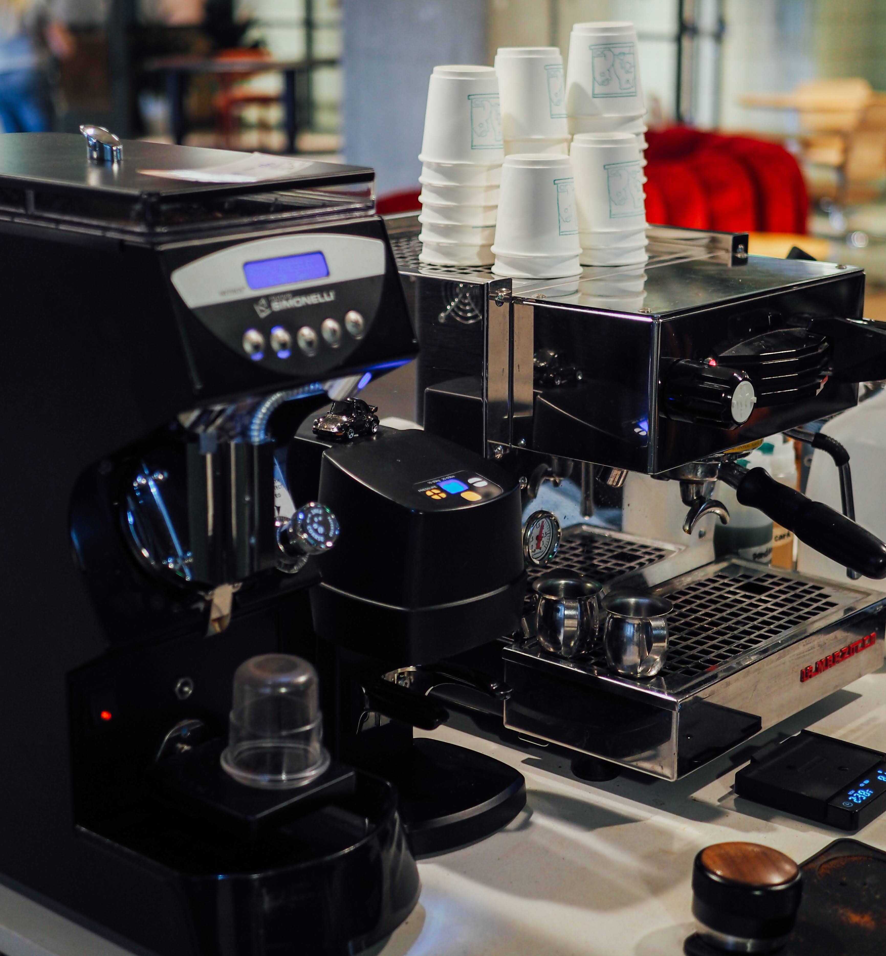 Paper Son Coffee catering setup with espresso equipment