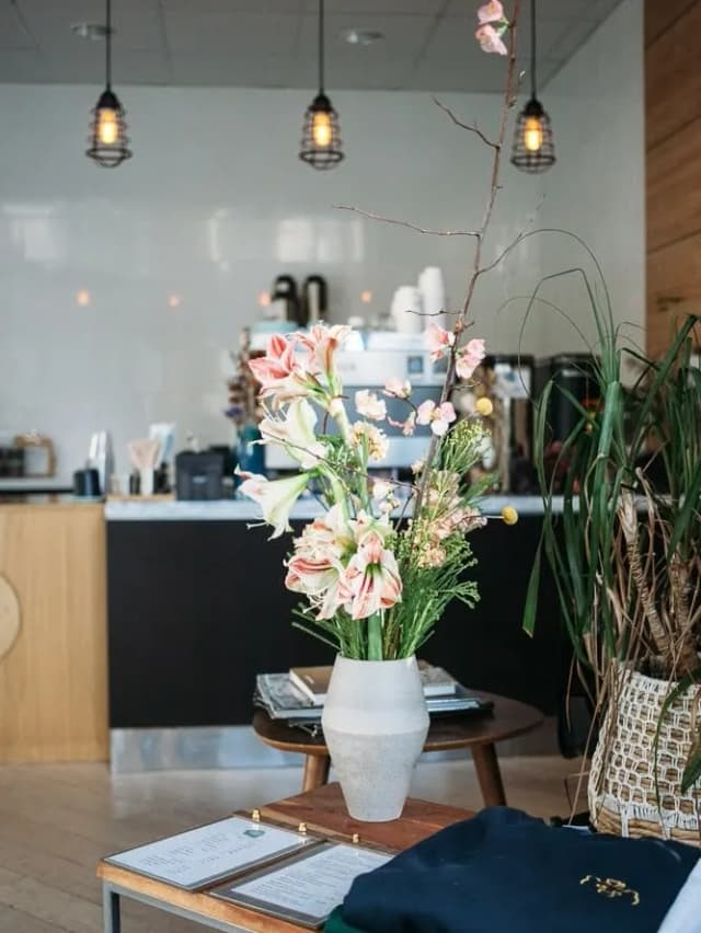 Downtown shop flowers.